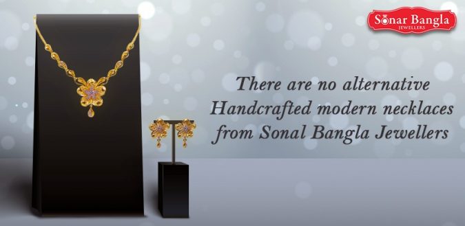 There are no alternative Handcrafted modern necklaces from Sonar Bangla Jewellers